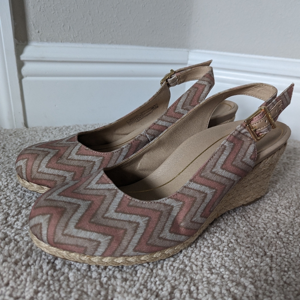 Vionic Coralina Womens Espadrille Platform Slingback Heels